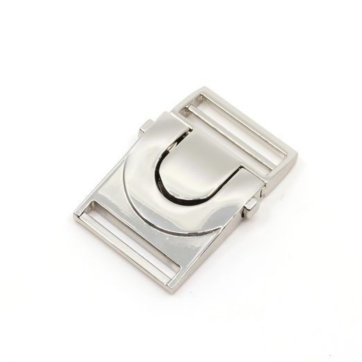 Boucle clip 25mm - Argenté Boucle clip 25mm - Argenté
