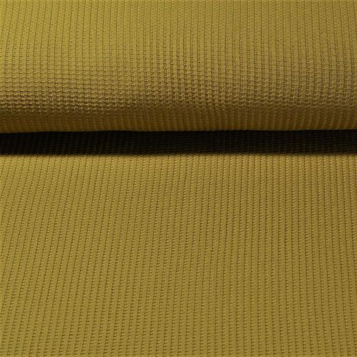 Waffel Jersey Susanne - Uni Goldbraun