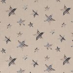 Canvas - Sterne Leinenlook Beige Blau Canvas - Sterne Leinenlook Beige Blau