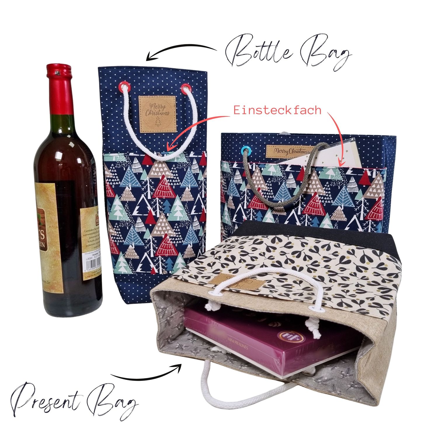 Freebook - Bottle und Present Bag - Schnittmuster eBook-1 Freebook - Bottle und Present Bag - Schnittmuster eBook-1
