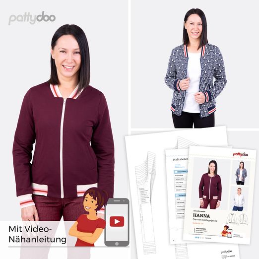 Collegejacke - Hanna - Papier-Schnittmuster