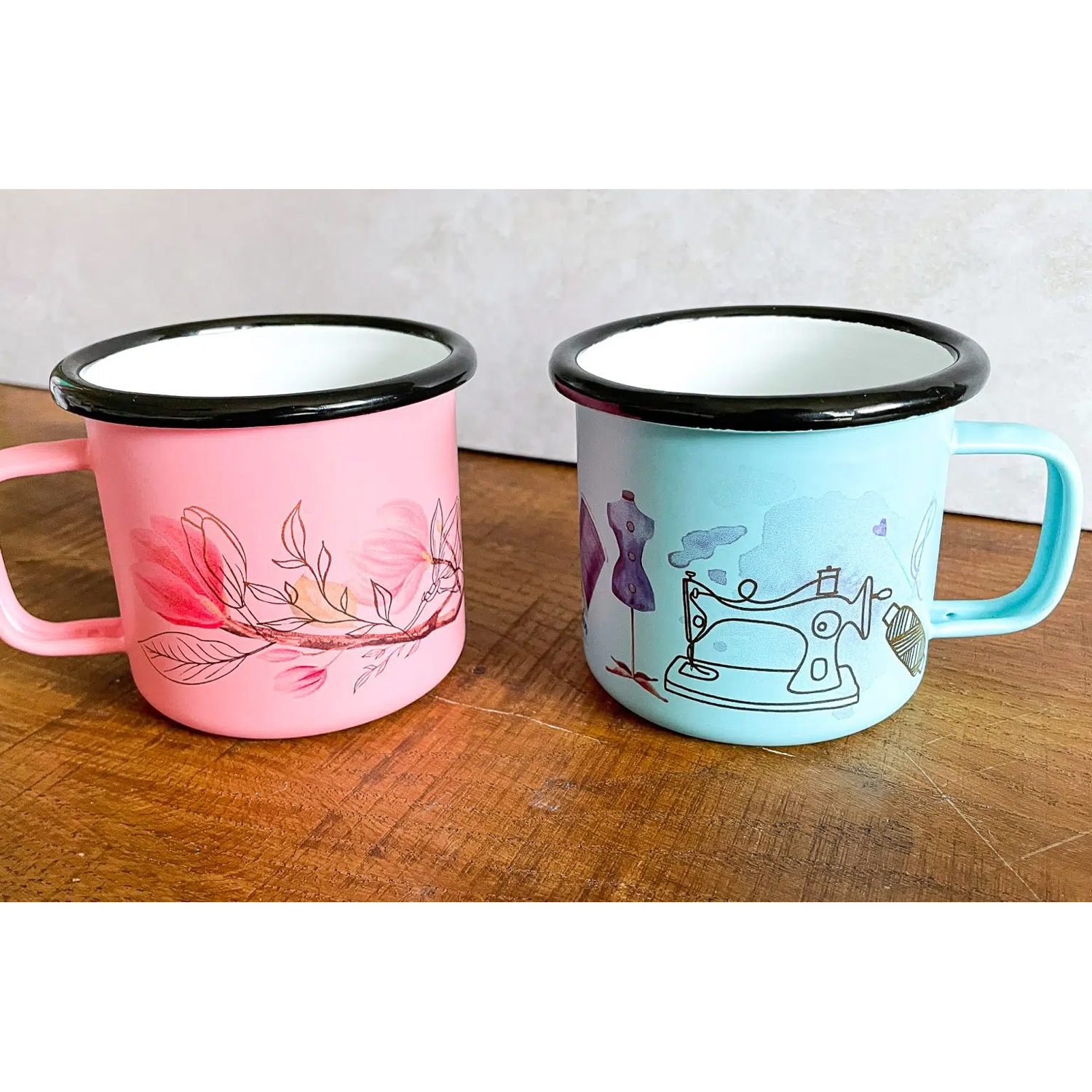 Emaille Tasse für Mug Press - bunt - 360ml -4 Emaille Tasse für Mug Press - bunt - 360ml -4