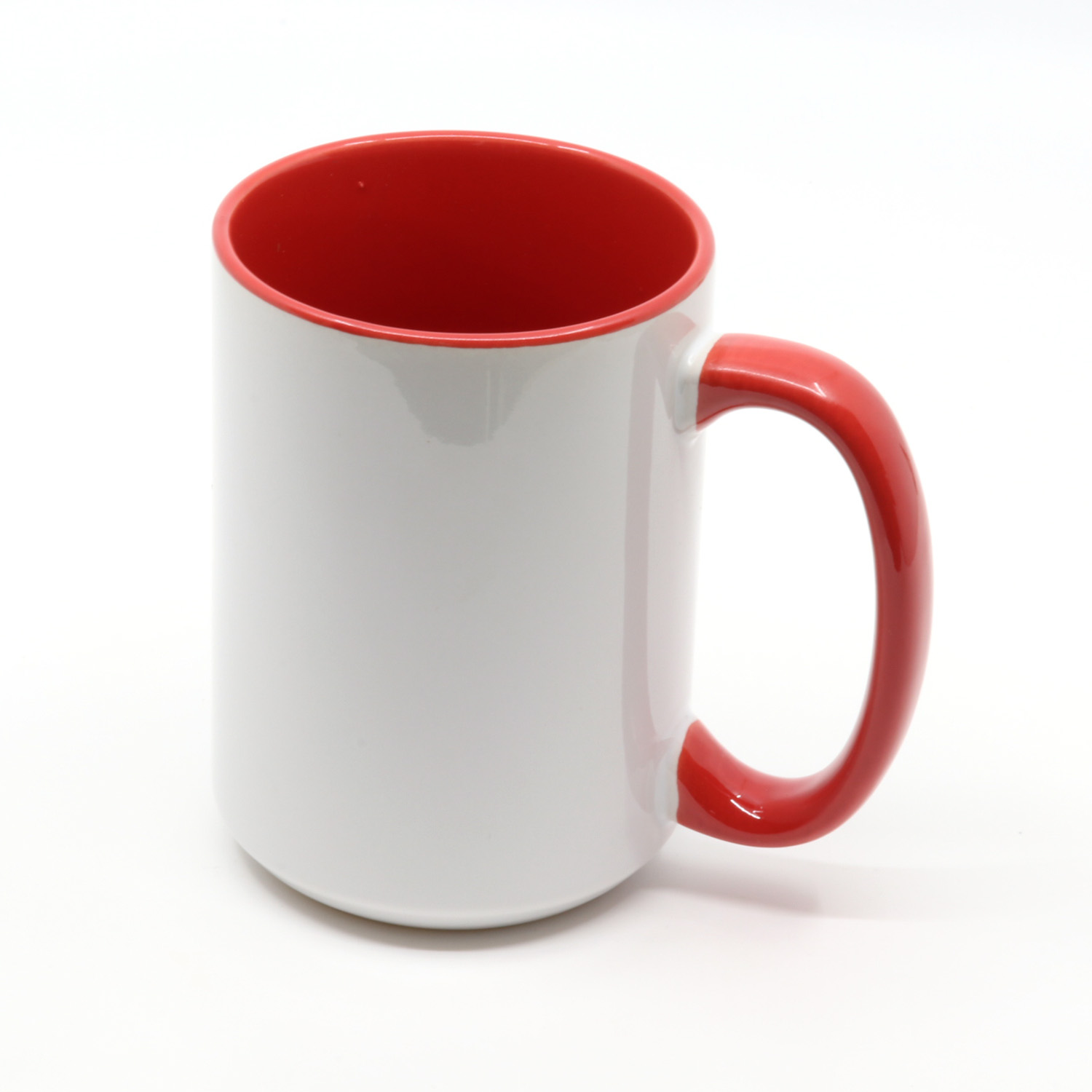 Keramiktasse mit buntem Henkel und Rand für Mug Press - 440ml-1 Keramiktasse mit buntem Henkel und Rand für Mug Press - 440ml-1