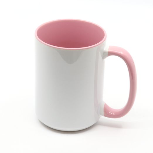 Keramiktasse mit buntem Henkel und Rand für Mug Press - 440ml Keramiktasse mit buntem Henkel und Rand für Mug Press - 440ml