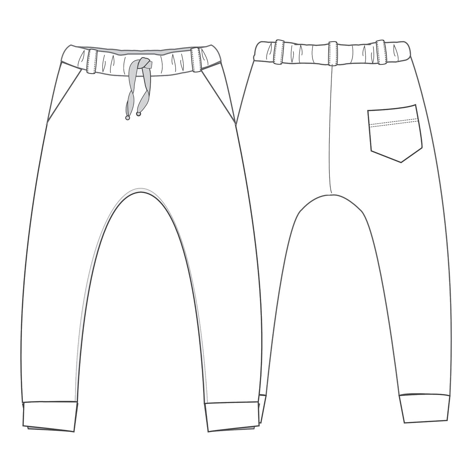 Haremshose / Jogginghose - DADO - Schnittmuster eBook-1 Haremshose / Jogginghose - DADO - Schnittmuster eBook-1