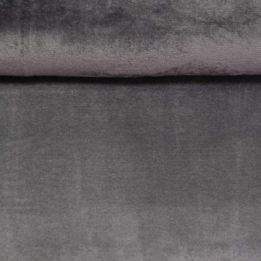Kuschelfleece Lili - Uni Mausgrau