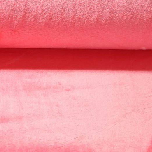 Kuschelfleece Lili - Uni Koralle