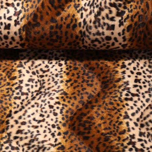 Fausse fourrure - guépard - beige-brun