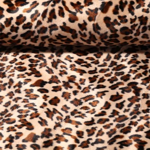 Kunstfell - Leopard Beige Braun