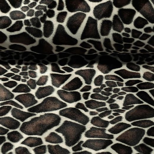 Fausse fourrure - girafe - beige-brun