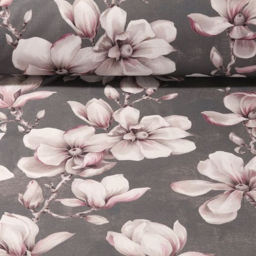 Tissu d'extérieur - Dralon Impression numérique Magnolia Gris