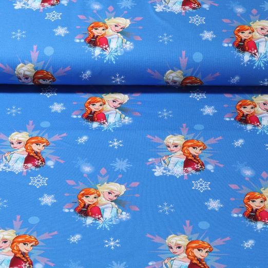 Jersey - Digital Druck Frozen Anna und Elsa Blau