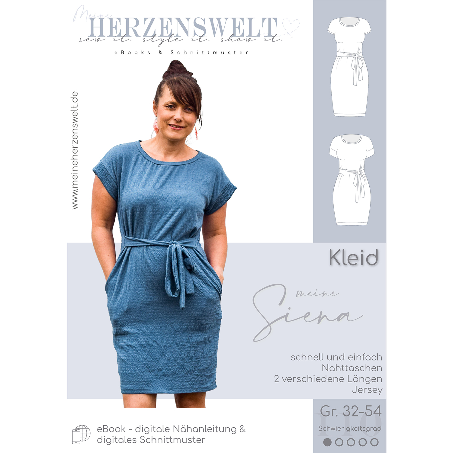 Kleid - meine Siena Damen - Schnittmuster eBook-1 Kleid - meine Siena Damen - Schnittmuster eBook-1