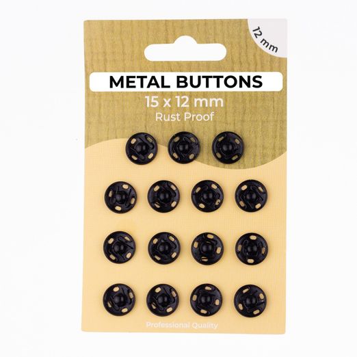 Boutons pression à coudre - 12mm - 15 pièces
