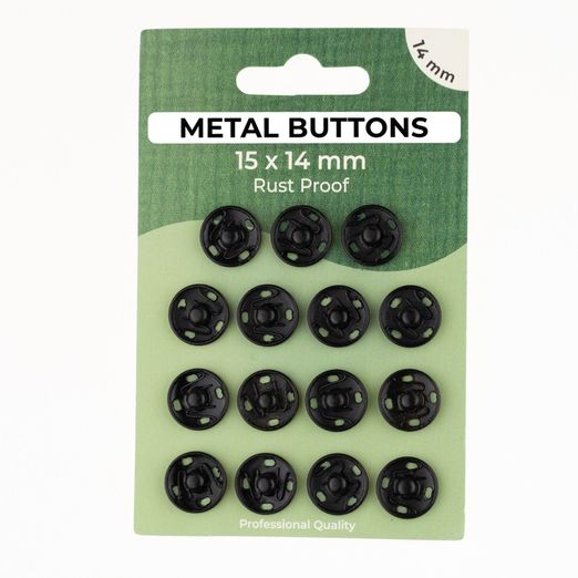 Boutons pression à coudre - 14mm - 15 pièces