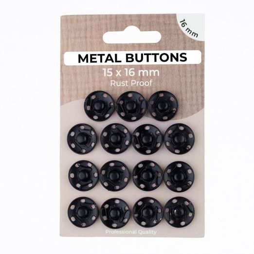 Boutons pression à coudre - 16mm - 15 pièces