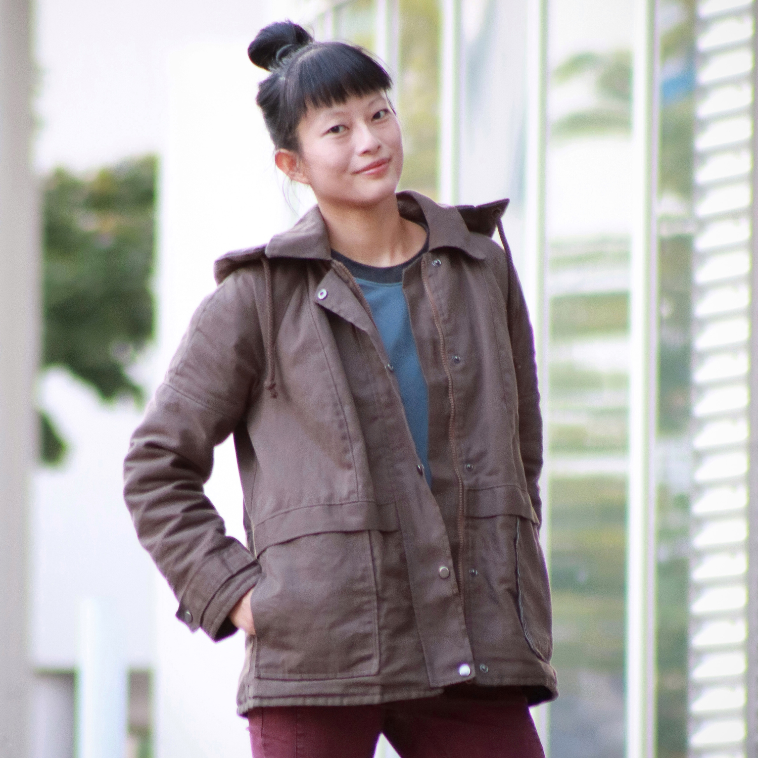 Fox Oilskin - Dry Oilskin light Twill - Chocolat-1 Fox Oilskin - Dry Oilskin light Twill - Chocolat-1