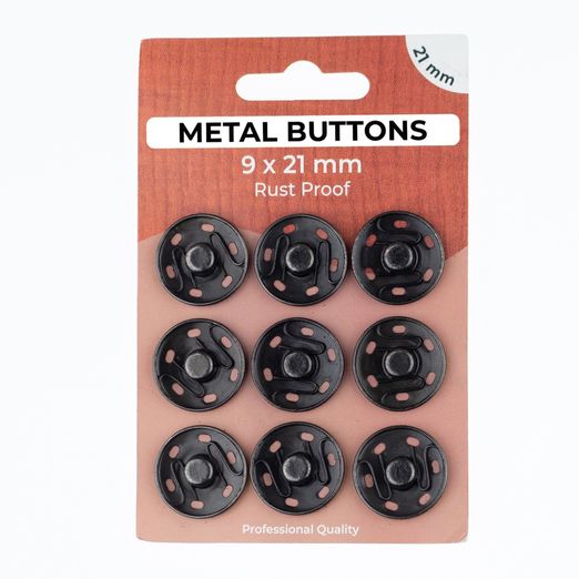 Boutons pression à coudre - 21mm - 9 pièces