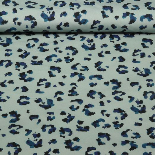Fox Oilskin light - Leopard Print Hellblau