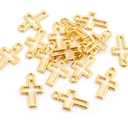Charm - pendentif - Croix Chrétienne - 1 pièce