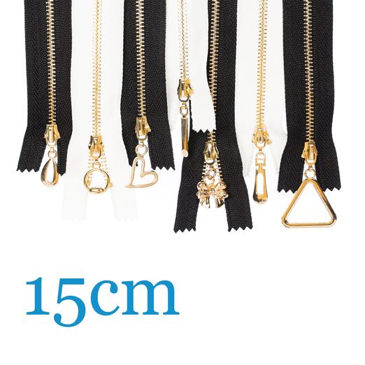 Glam Metall-Reißverschluss - 15cm Glam Metall-Reißverschluss - 15cm