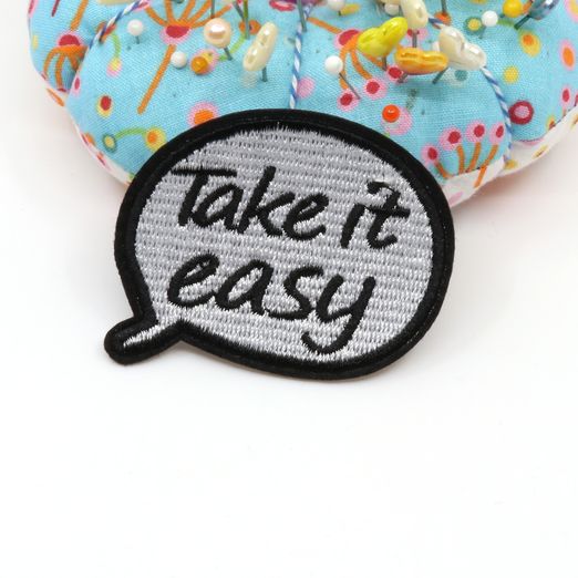 Ecusson thermocollant Take it easy Ecusson thermocollant Take it easy
