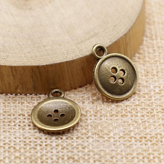 Charm - pendentif - bouton - 1 pièce