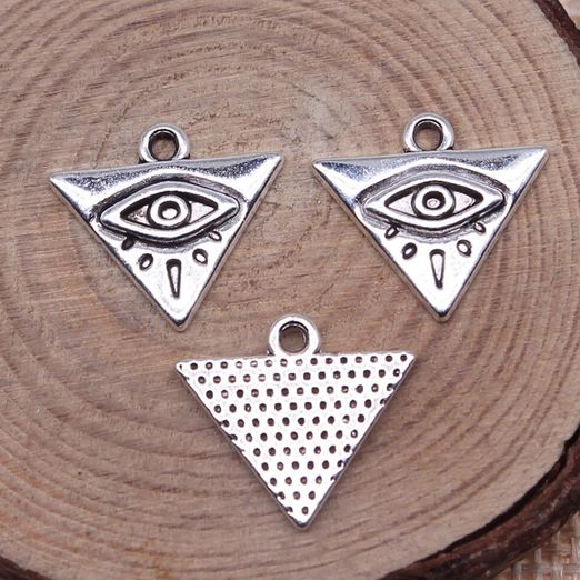 Charm - pendentif - œil sur triangle - 1 pièce Charm - pendentif - œil sur triangle - 1 pièce