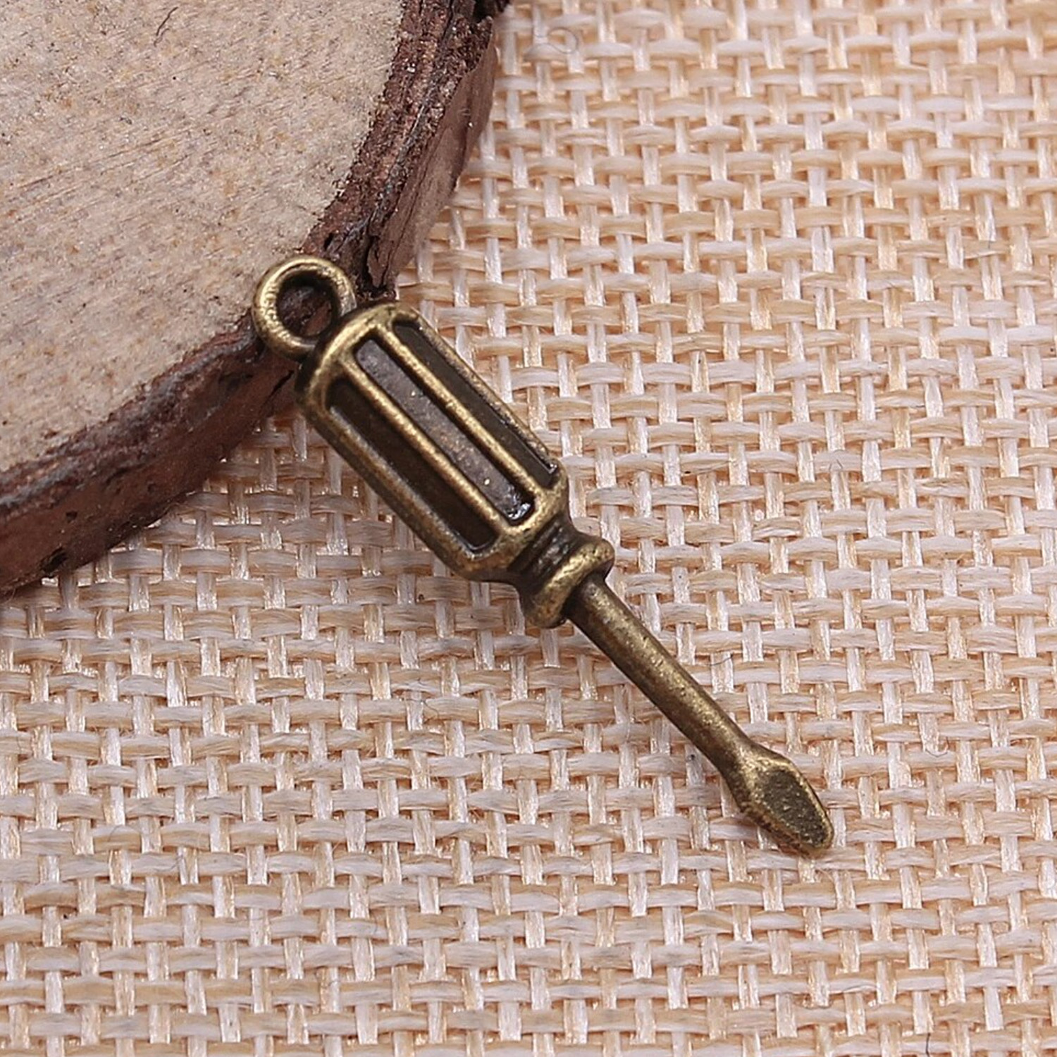 Charm - pendentif - tournevis - 1 pièce-1 Charm - pendentif - tournevis - 1 pièce-1