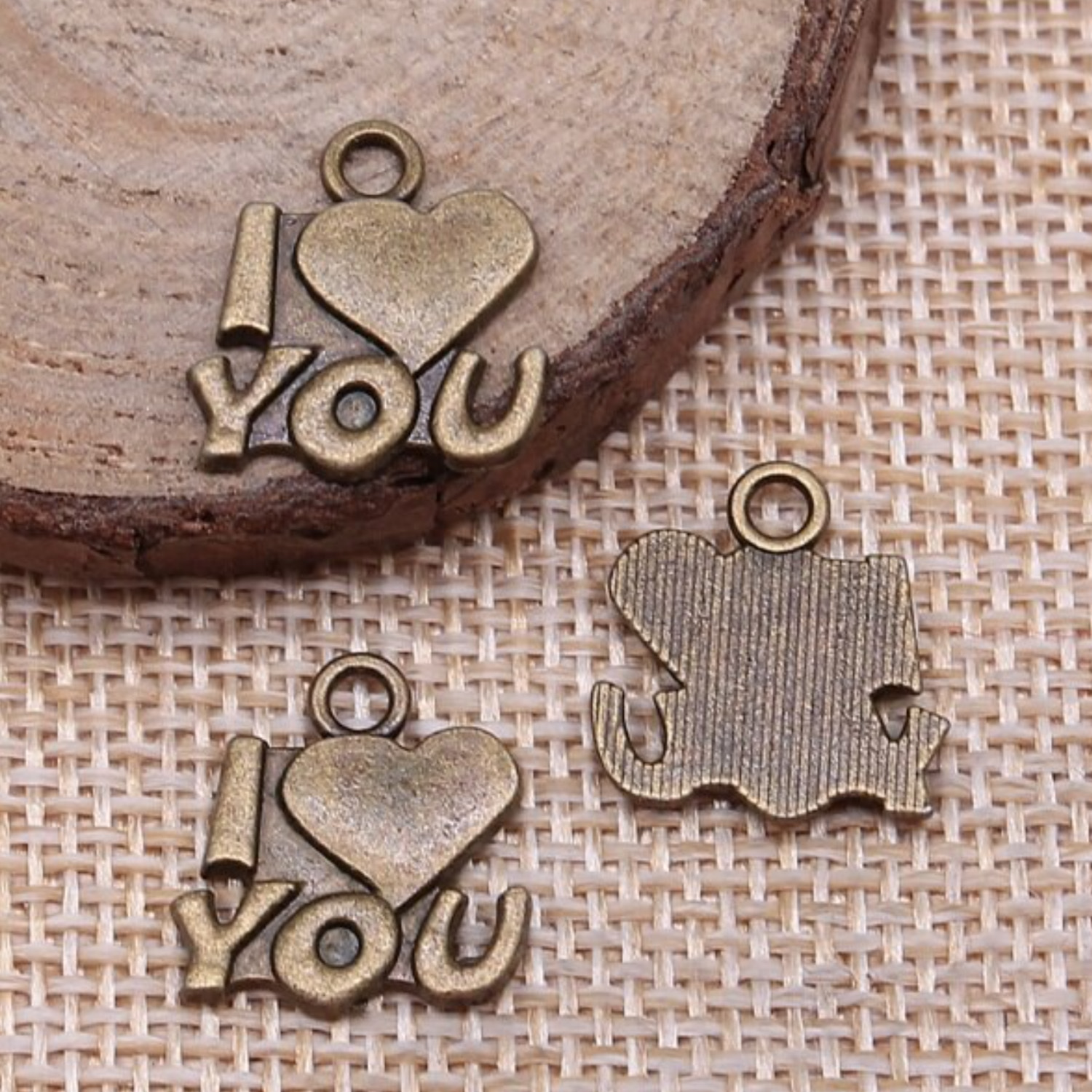 Charm - pendentif - I LOVE YOU - 1 pièce-1 Charm - pendentif - I LOVE YOU - 1 pièce-1