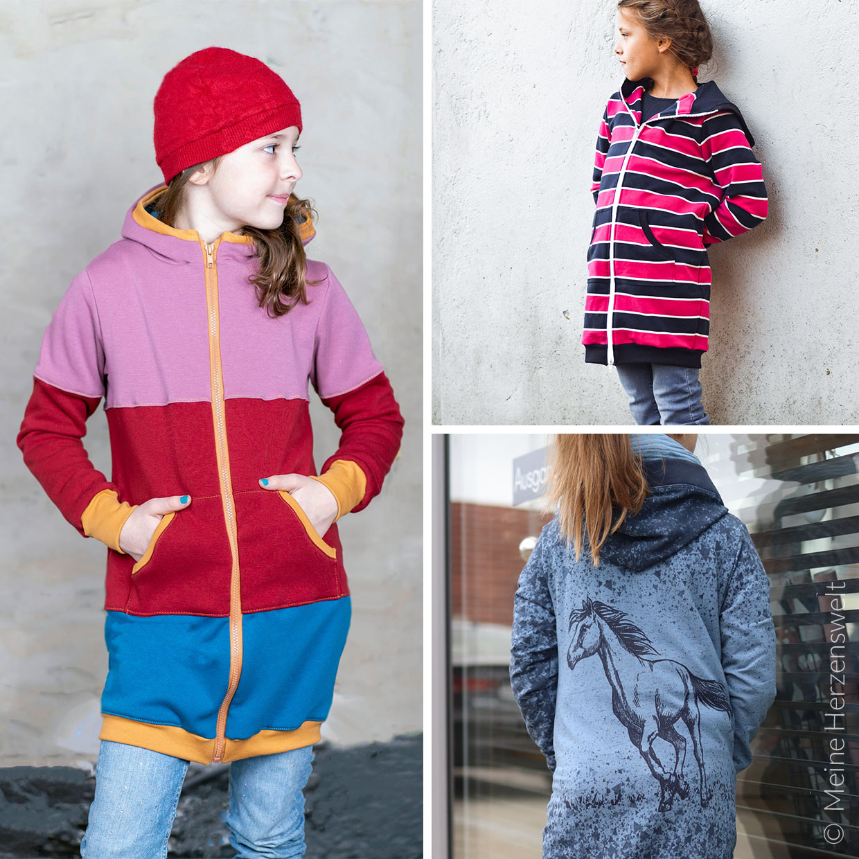 Sweatjacke Kinder - Clara - Schnittmuster eBook-0 Sweatjacke Kinder - Clara - Schnittmuster eBook-0