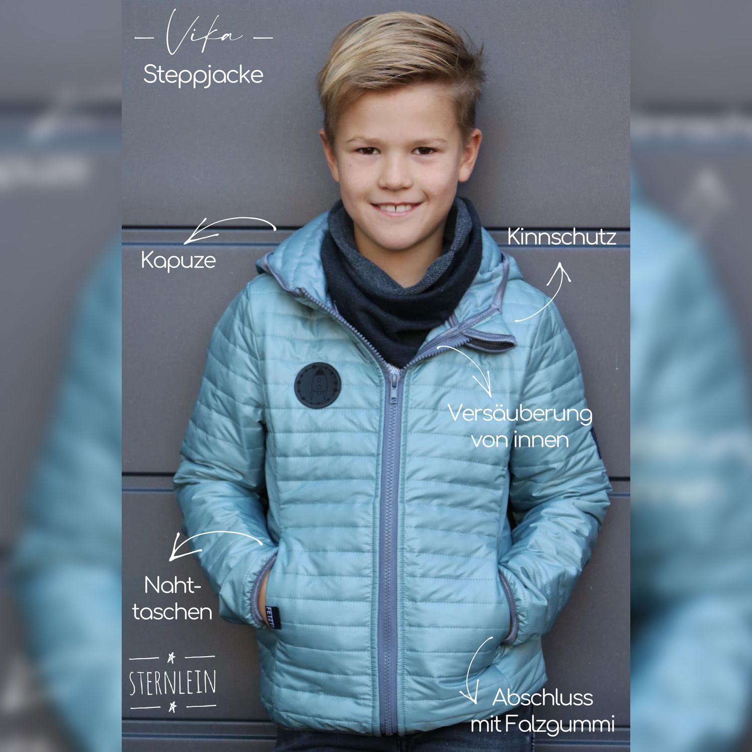 Steppjacke Kinder - deine Vika - Schnittmuster eBook-1 Steppjacke Kinder - deine Vika - Schnittmuster eBook-1