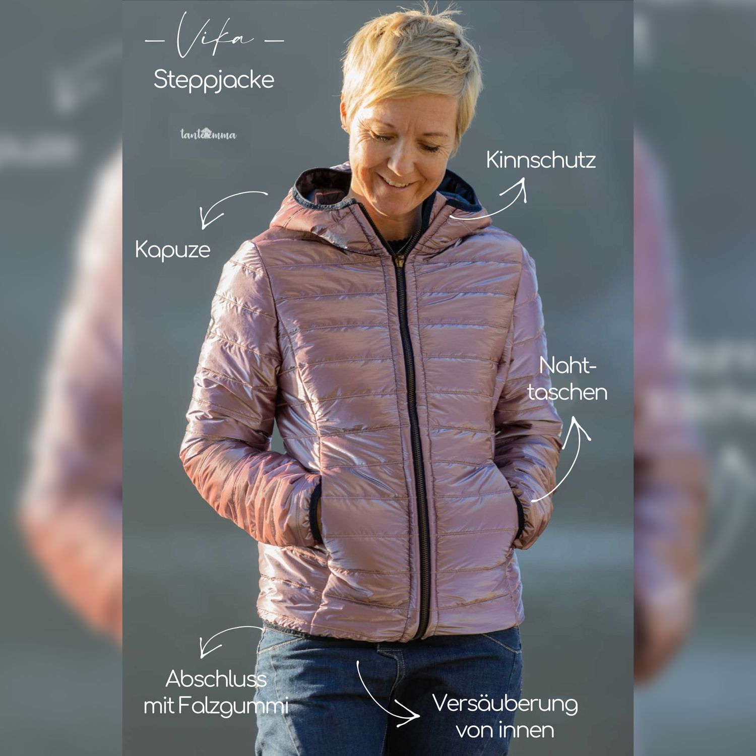 Steppjacke Damen - meine Vika - Schnittmuster eBook-1 Steppjacke Damen - meine Vika - Schnittmuster eBook-1