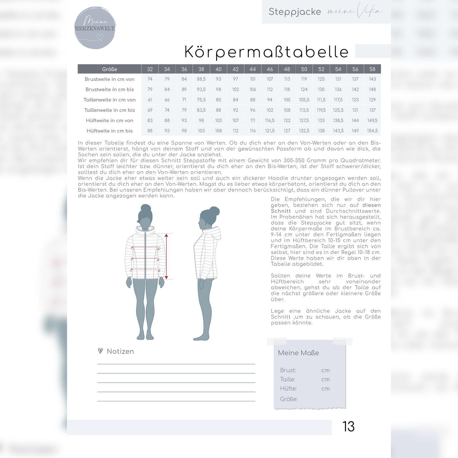 Steppjacke Damen - meine Vika - Schnittmuster eBook-3 Steppjacke Damen - meine Vika - Schnittmuster eBook-3