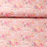 Jersey - Impression digitale Ballerine à la rose Vieux rose