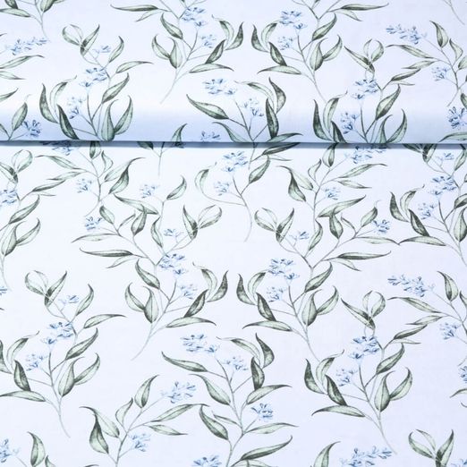 Gütermann Coton - Most Beautiful Branches feuillues Bleu clair