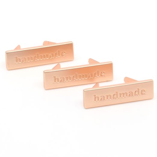 3 x Étiquette Handmade métal - Cuivré