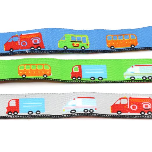 Webband Straßenverkehr- 15mm - Meterware Webband Straßenverkehr- 15mm - Meterware