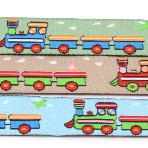 Webband Eisenbahn- 15mm - Meterware Webband Eisenbahn- 15mm - Meterware