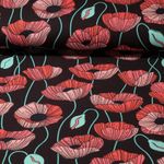 Jersey - Hamburger Liebe Wonderland Poppies Chokladbrun