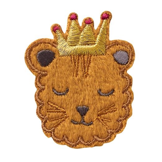 Ecusson thermocollant Lion avec une couronne