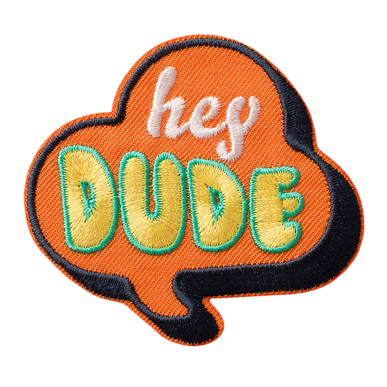 Ecusson thermocollant Hey Dude Orange-0 Ecusson thermocollant Hey Dude Orange-0