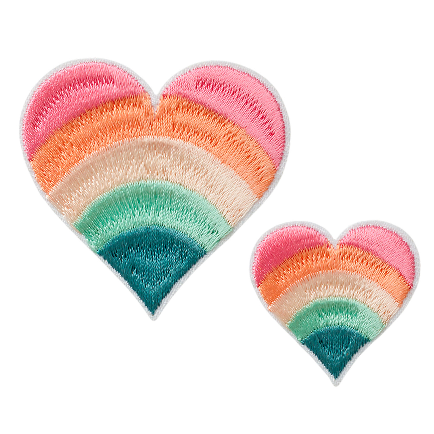 Ecussons thermocollants Coeurs arcs-en-ciel-0 Ecussons thermocollants Coeurs arcs-en-ciel-0