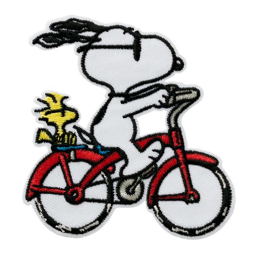 Ecusson thermocollant Peanuts© Snoopy à vélo Ecusson thermocollant Peanuts© Snoopy à vélo