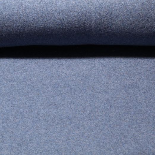 Bio-Baumwollfleece Heidi - Doubleface Jeansblau Melange