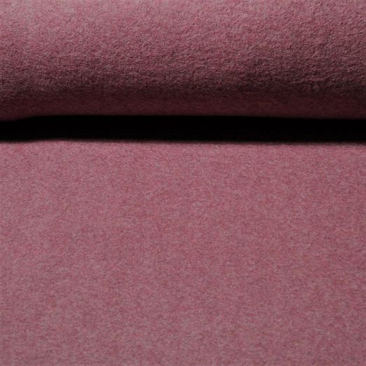Polaire coton bio Heidi - Double face - bordeaux mélange