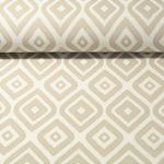 Tissu d'extérieur - Ikat Jacquard Double face Beige