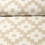 Outdoorstoff - Aztek Jacquard Doubleface Beige