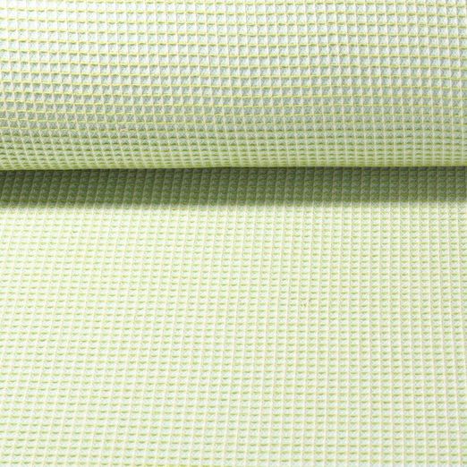 Waffelpique Jacquard Honey - Zartgrün