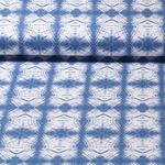 Sweat été - French Terry Batik Bleu Structure bouclée